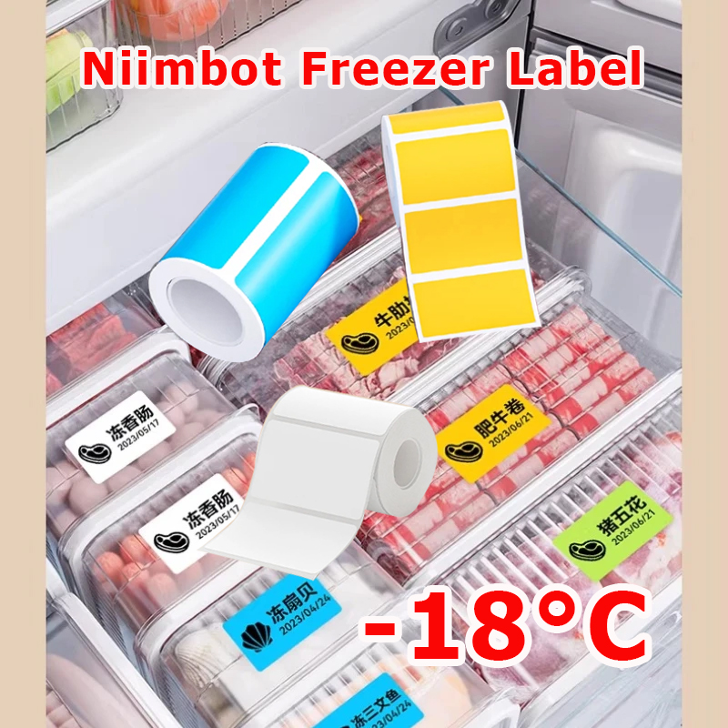 Food Storage Labels - Papier d'étiquettes pour congélateur NIIMBOT B1/B21/B31/B203/B3S,