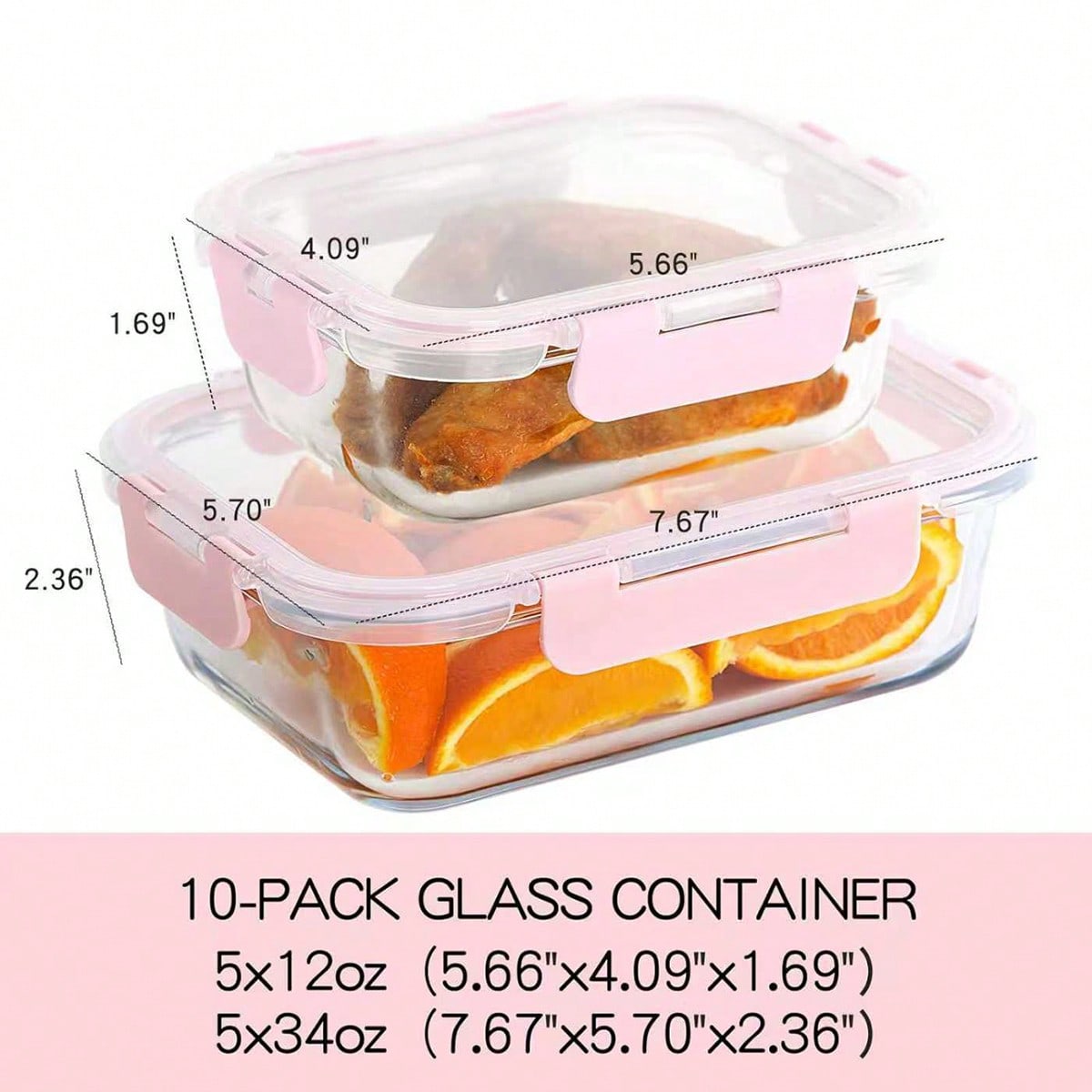 Lot de 10 boîtes en verre pour - Food Storage Oven Safe avis et prix