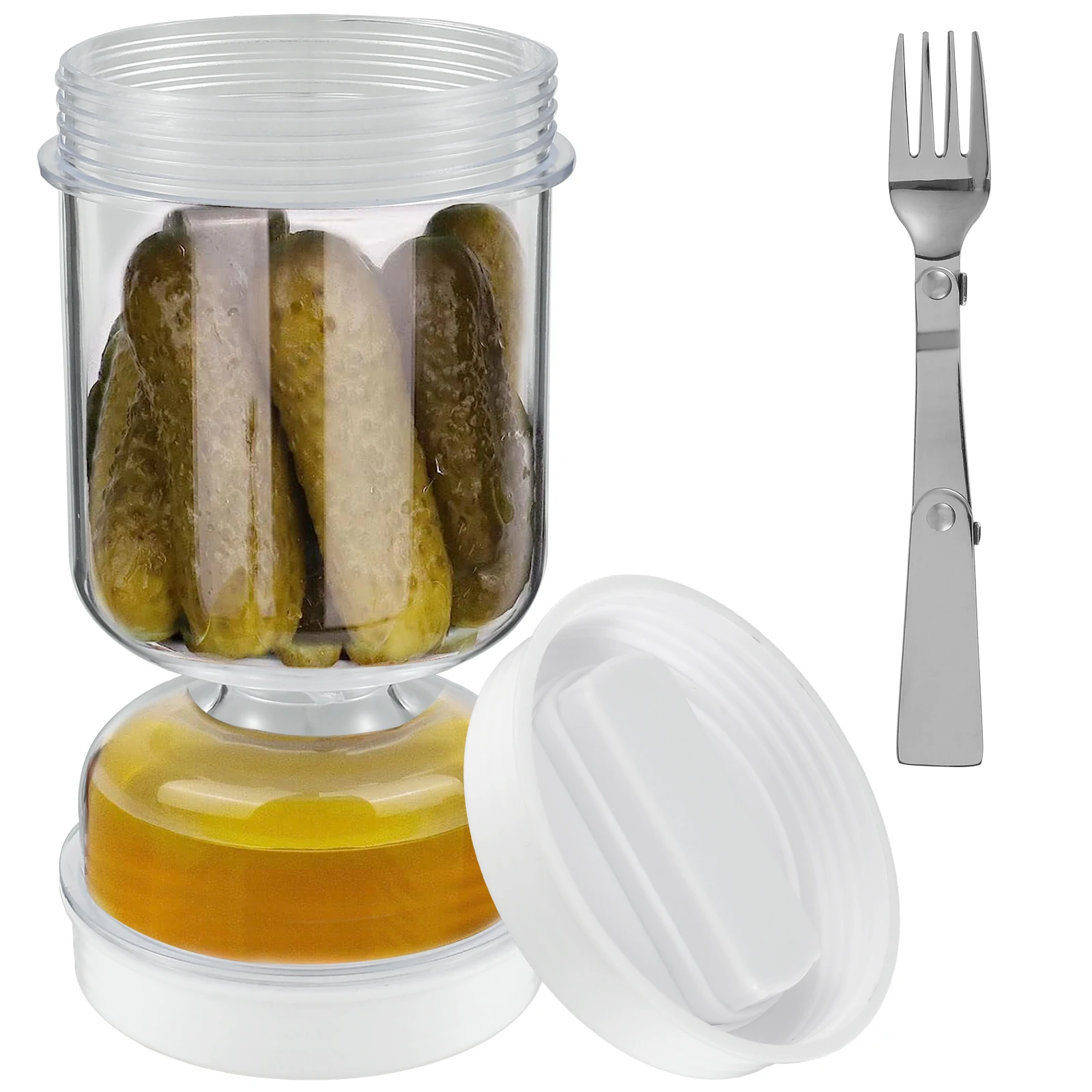Pot de cornichons avec fourche - Food Storage With Dividers avis et prix