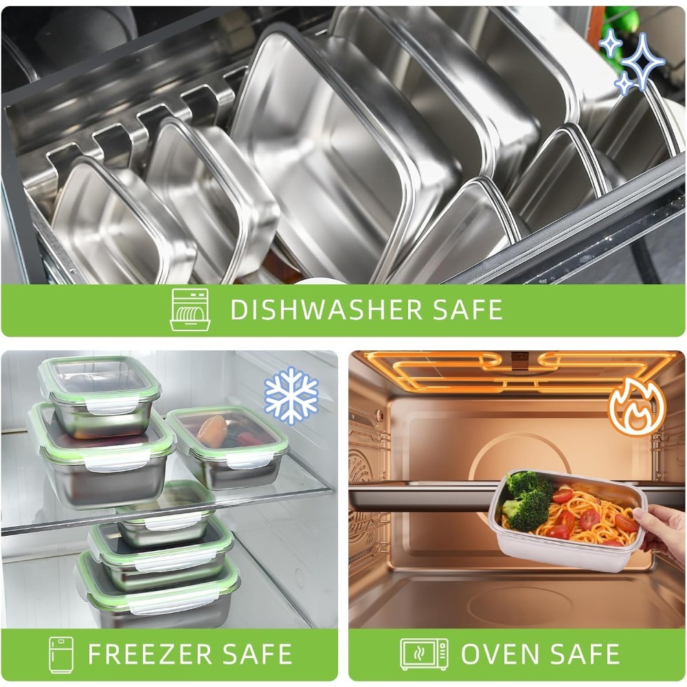 Ensemble de conteneurs de stoc - Food Storage Oven Safe avis et prix