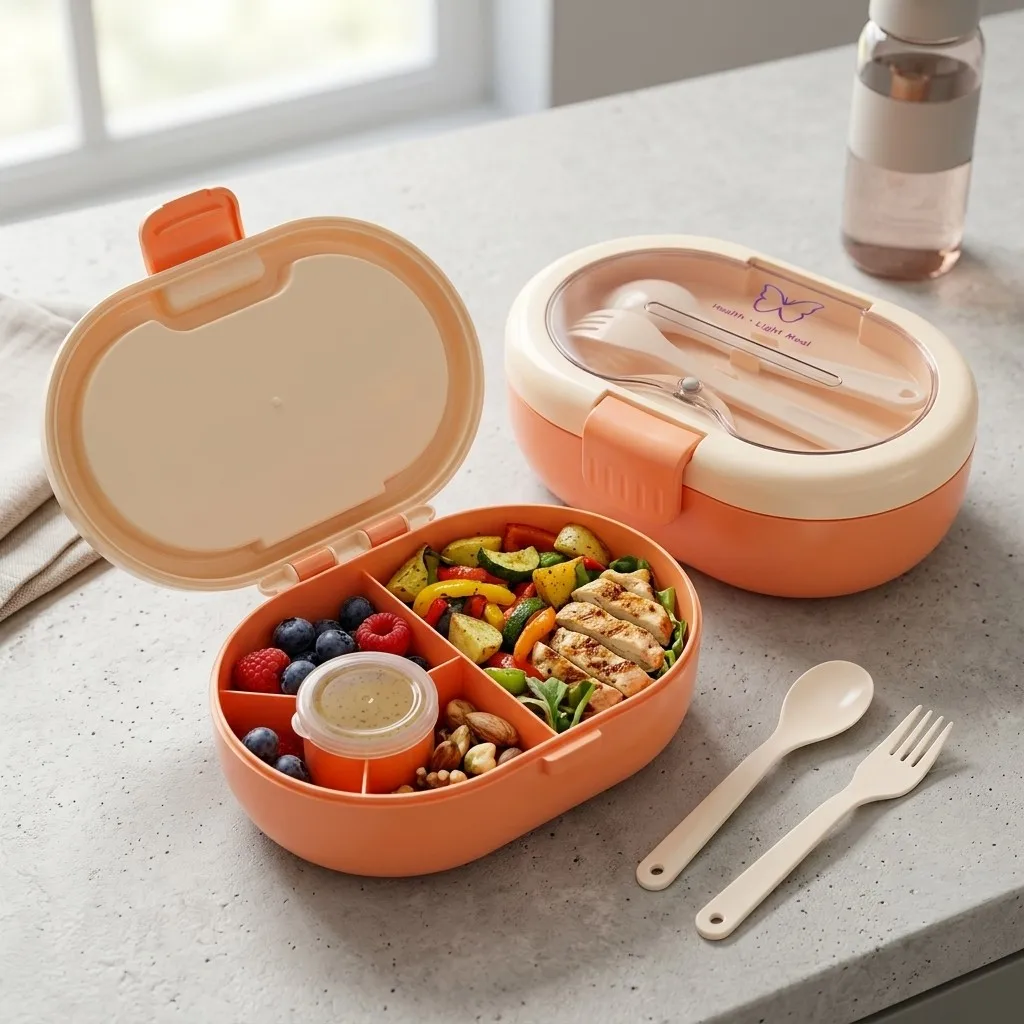 Boîte à lunch bento en plastiq - Food Storage With Dividers avis et prix